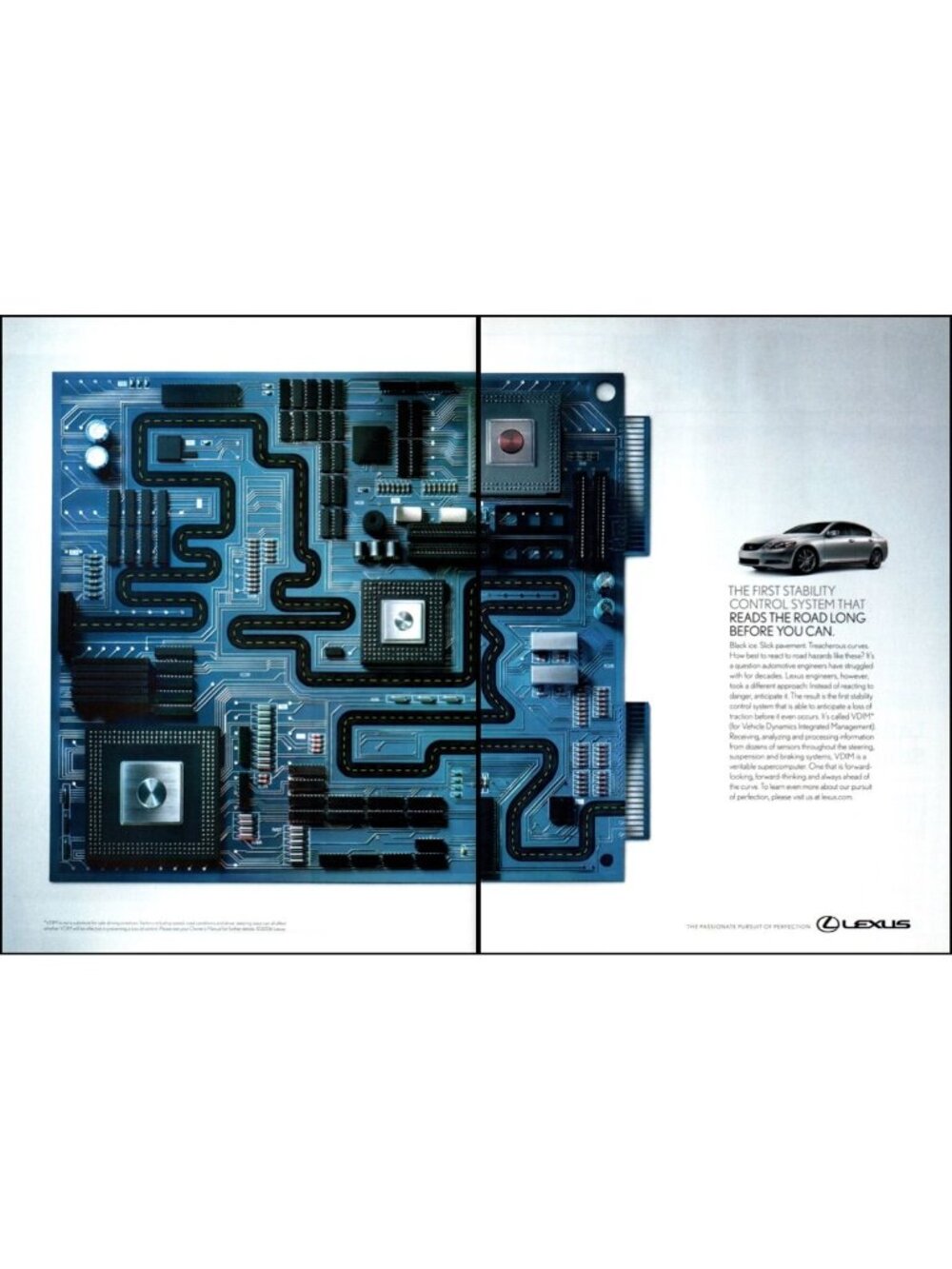 2006 Lexus ES 350 Sedan VDIM Stability Control 2 Page Vintage Print Ad Wall Art